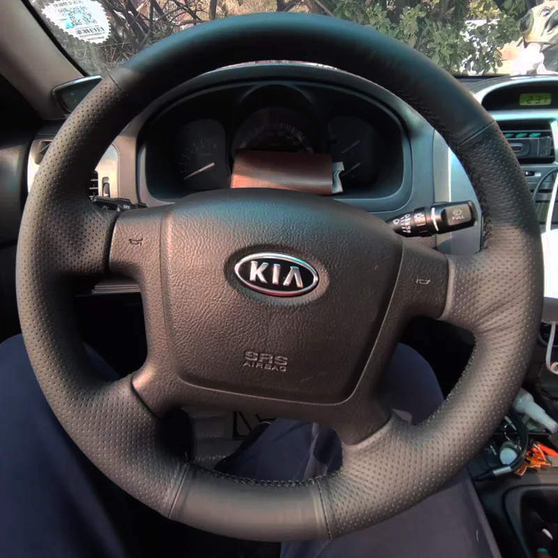 Customize DIY Microfiber Leather Car Interior Interior Steering Wheel Cover For Kia Cerato 2005-2012 Spectra Spectra5 2004-2009