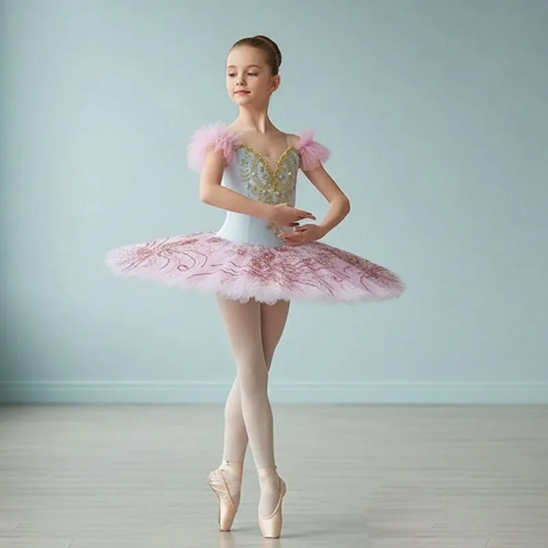 

Pink Family Matching Outfits Tutu Mother Kids Ballet Leotard Dress Girl Dance Costume Mom Daughter Women Clothes Girls Dresses