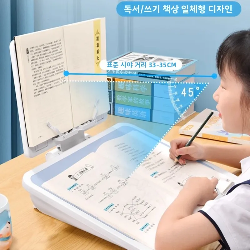 support-de-lecture-reglable-a-double-niveau-tableau-d'ecriture-reglable-en-hauteur-pour-enfants-support-de-livre-pliable-pour-enfants-tableau-blanc-inclinable-pour-etude