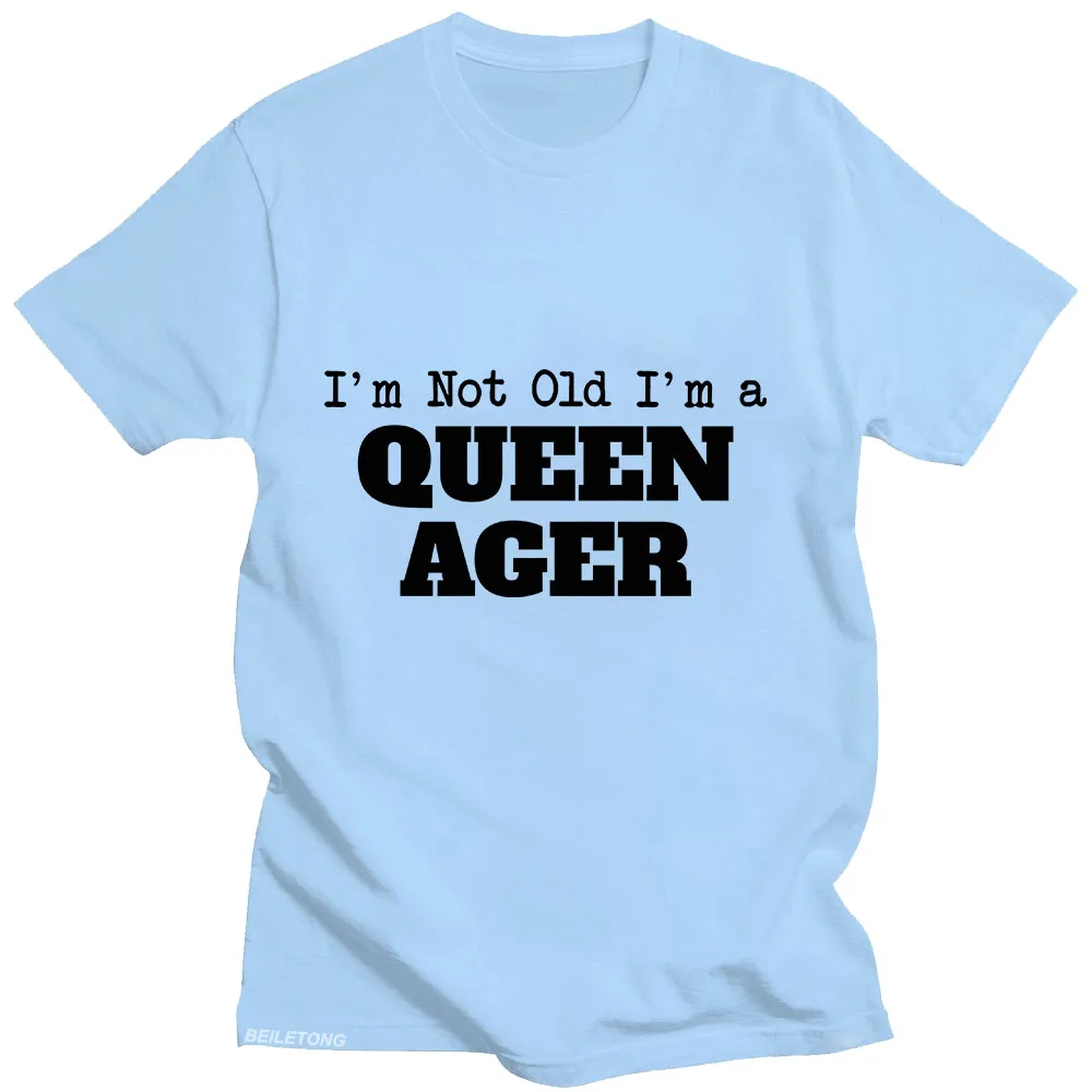Vintage rainha carta impressão camiseta, eu não sou Oid, rainha Ager t-shirt, T-shirt, Hip Hop, gótico, verão