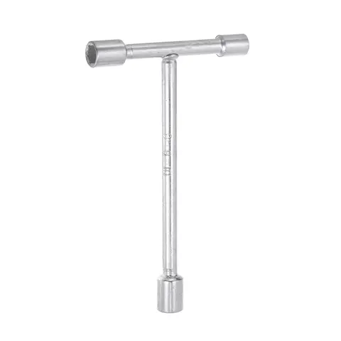 Uxcell T 핸들 자전거 3 웨이 렌치 8mm 9mm 10mm 12mm 14mm 17mm 19mm 소켓 스패너 사이클링 수리 렌치 핸드 툴