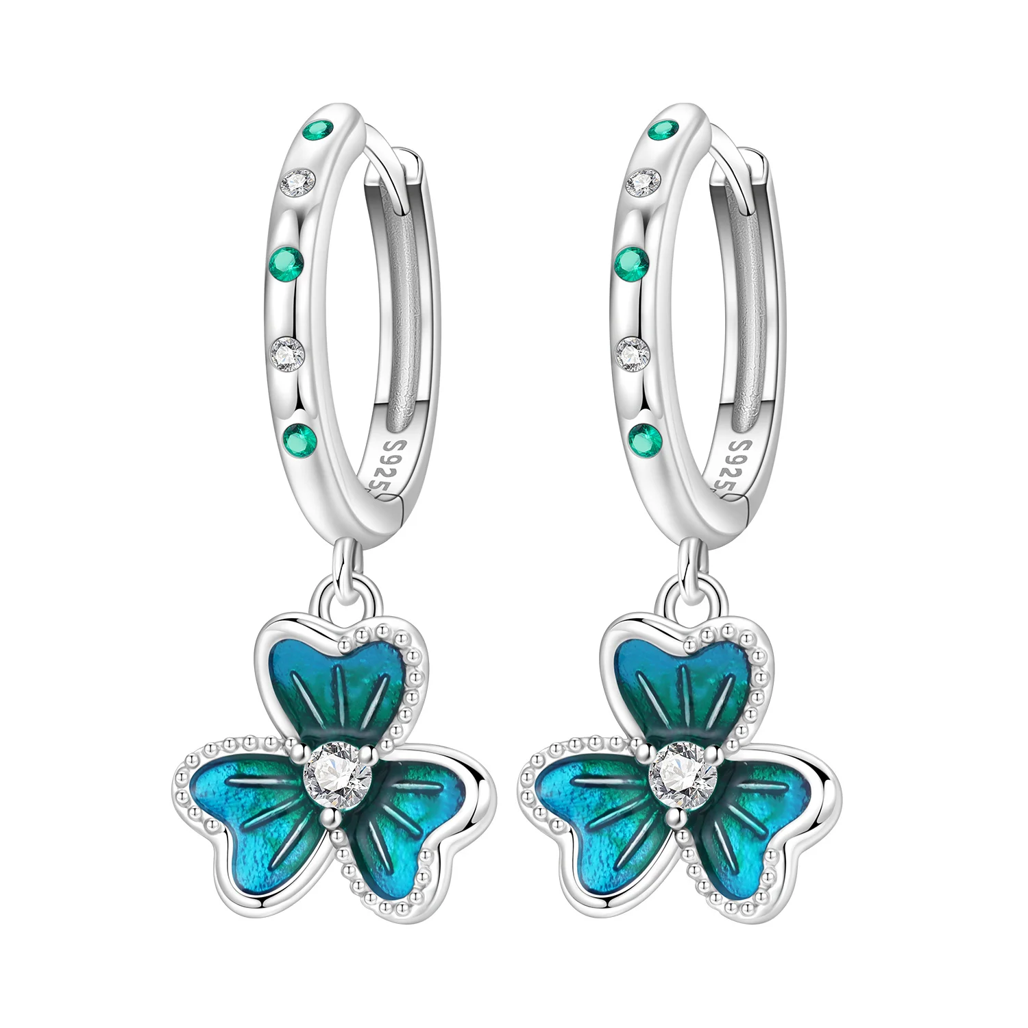 

PANPOKI стерлингового серебра 925 пробы, клевер, счастливый символ, серьги-капли, женские серьги, очаровательные модные универсальные вечерние ювелирные изделия, подарки