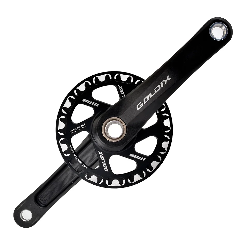 GOLDIX Children\'s Bicycle Crankset 110/127/140/150/155/160mm Bicycle Crank Wide Narrow Tooth Chainring with Protective Disc