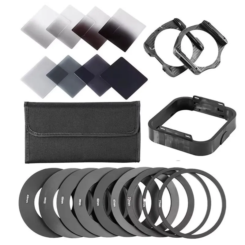 Walking Way Gradient Neutral Density Komplettes Graduelles ND-Quadratfilter-Kit mit Adapterringen für Cokin P SLR DSLR-Kameraobjektiv – Detail 1