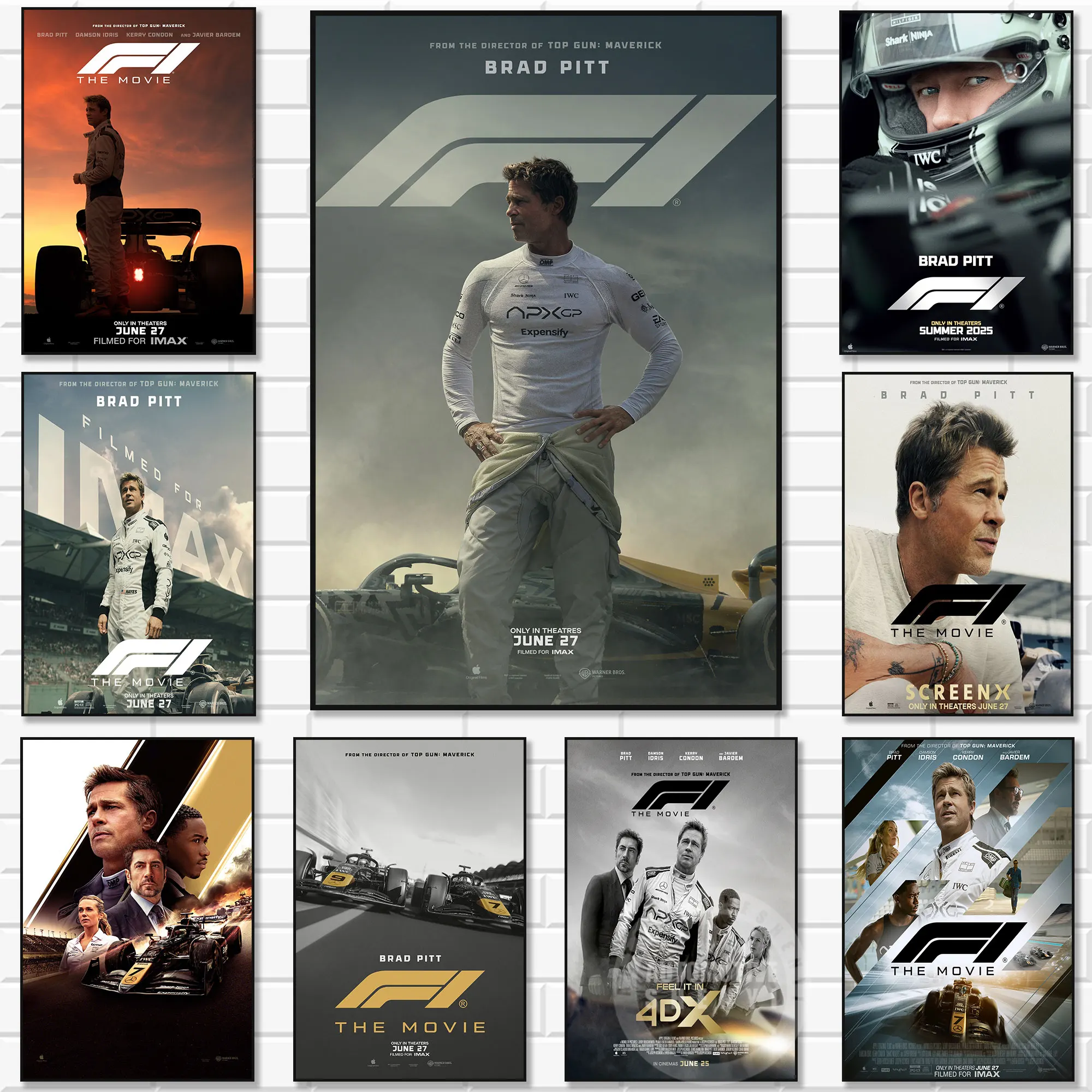 

2025 F1: The Movie Formula 1 Pitt F1 Poster Print Canvas painting Wall Art Decor Picture For Living Bed Room Home Decor
