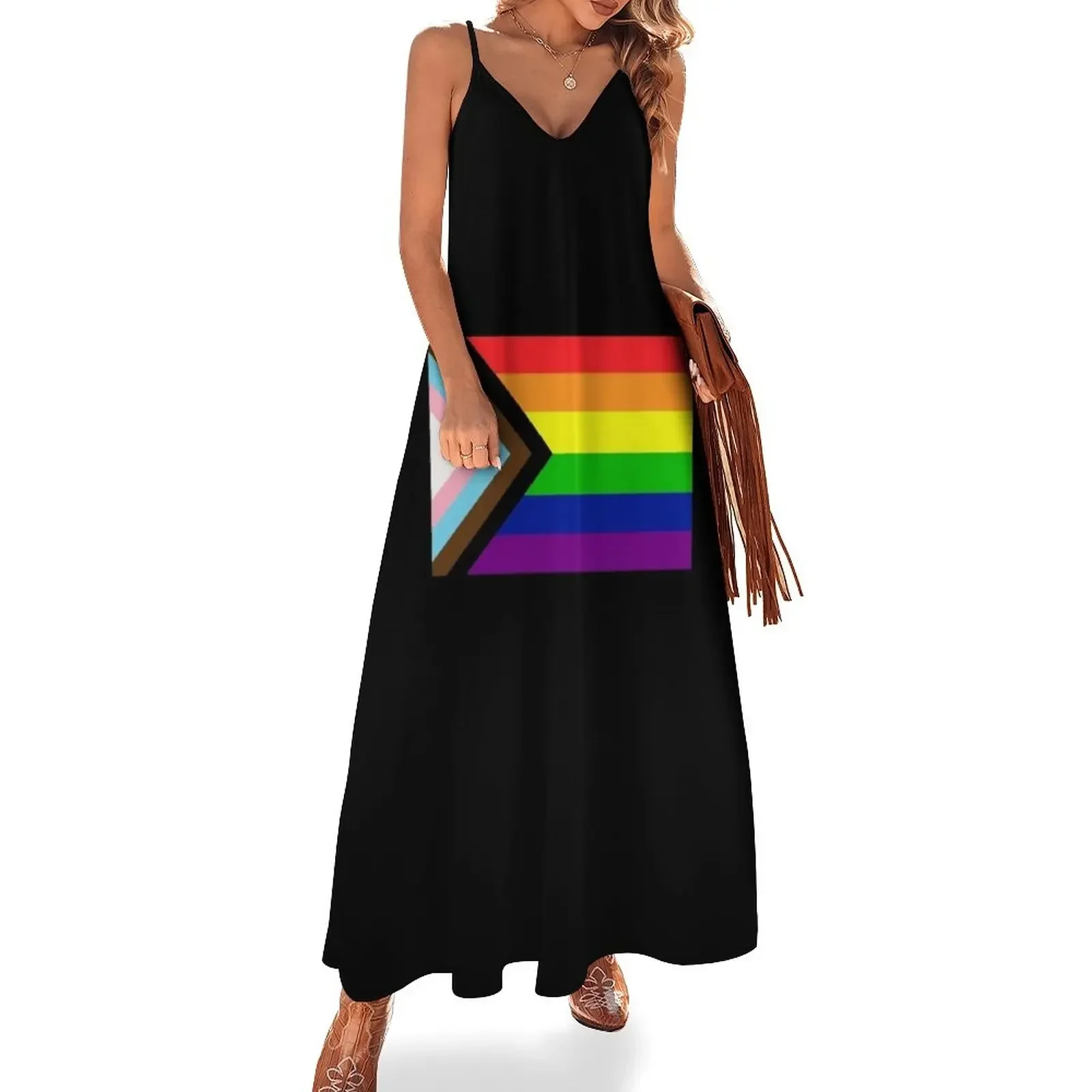 

Progress Pride Flag Sleeveless Dress Dress for pregnant women dress party night