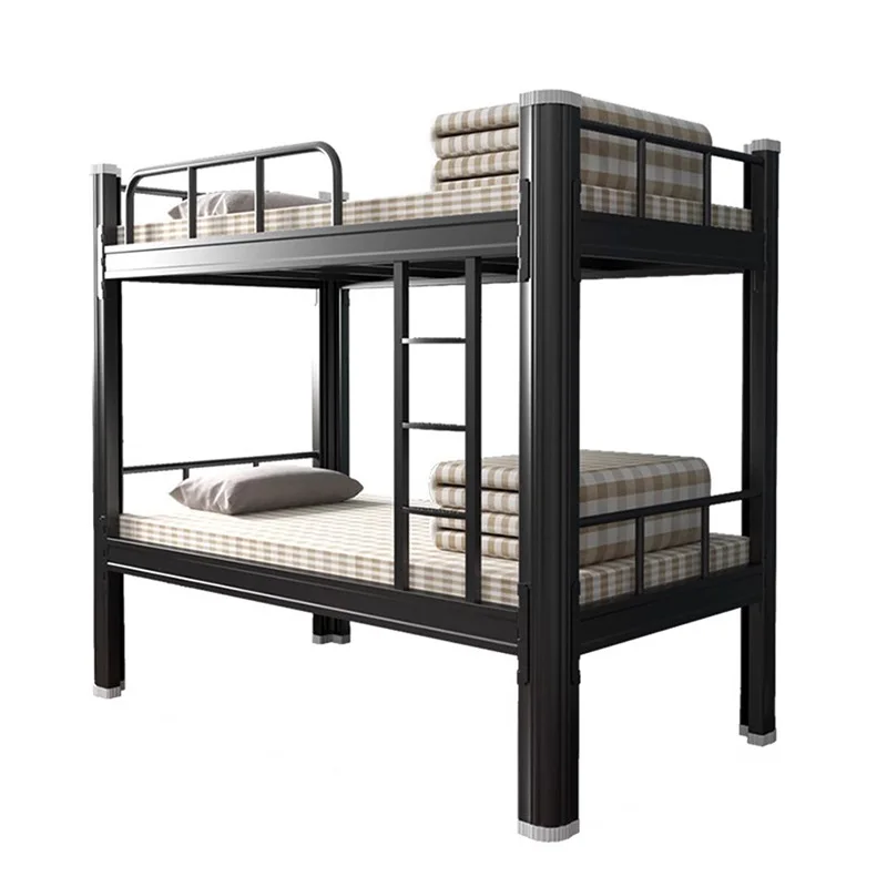 Upper and lower bunk single-layer iron frame bed Upper and lower beds High and low beds Student apartment beds