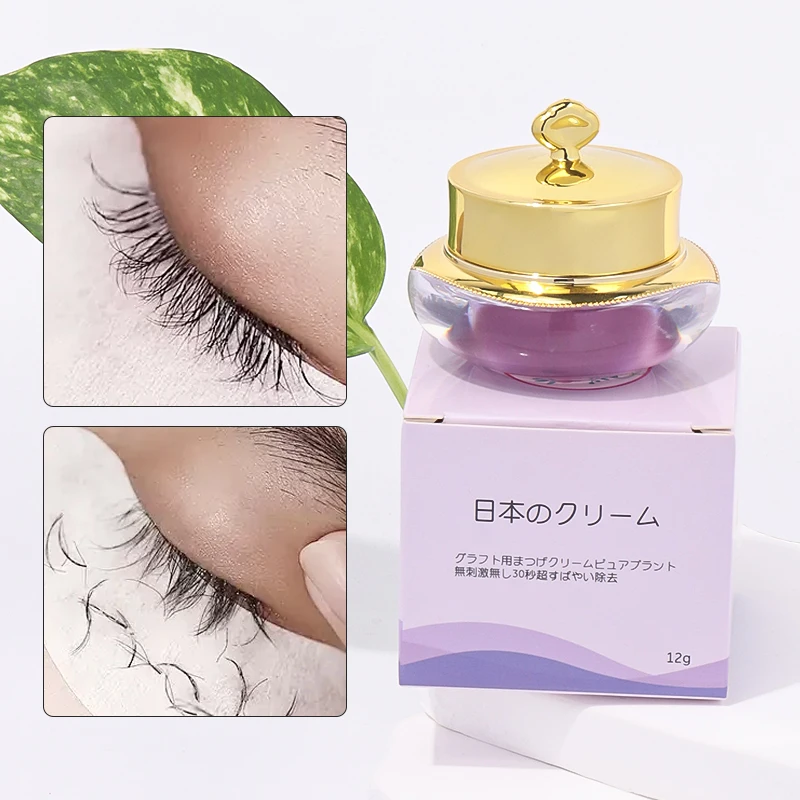 Removedor de cola para cílios, adesivo de extensão de cílios, descarga rápida, creme profissional, remoção de cílios, ferramenta de maquiagem de levantamento, 1 peça