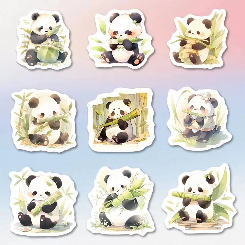 50pcs Cartoon Cute Panda Stickers Decals for Notebook Pad Phone Case Suitcase Decorative Waterproof Stickers Graffiti Stickers