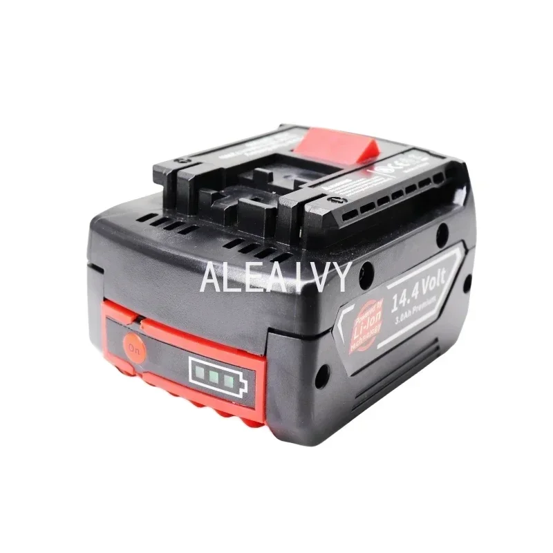 Pacco batteria al litio ricaricabile da 14,4 V 6000 mAh, adatto per avvitatori a batteria Bosch BAT607, BAT607G, BAT614, BAT614G