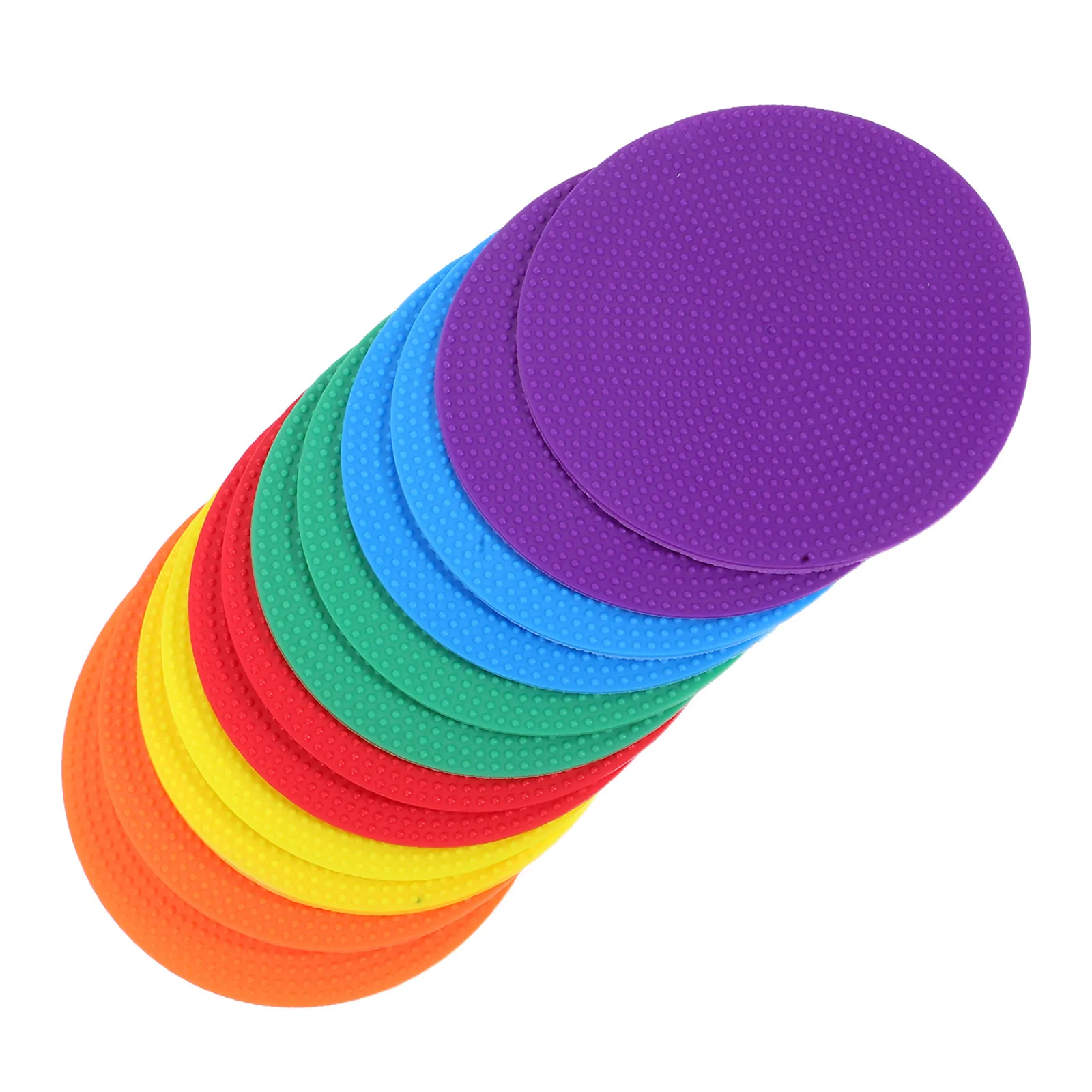 12Pcs Soccer Disc Markers Flat Disc Spot Markers for Football Training Agility Drills High Visibility Plastic Circles Removable