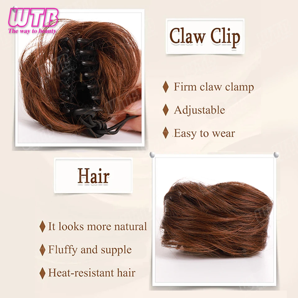 Synthetic Mini Claw Clip in Me - Claw Clip Messy Bun Hair Piece review and price