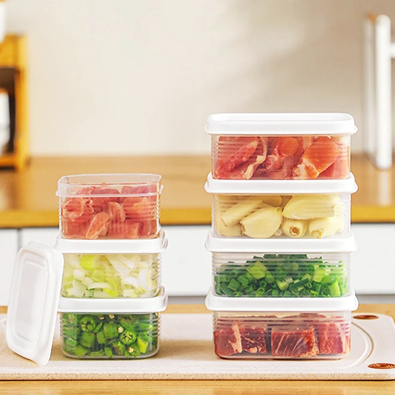 1/3Pcs Plastic Transparent Box Rectangular Refrigerator Refrigeration Special Sealed Food Grade Crisper Storage Box