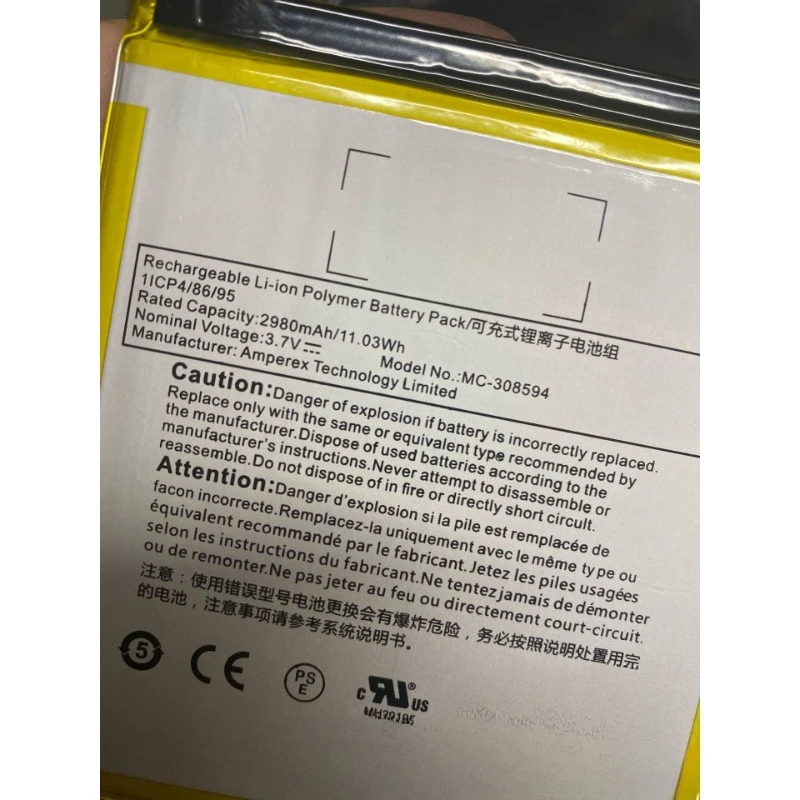 MC-308594 Battery for Amazon Kindle Fire 7 5th Gen SV98LN B01GEW27DA Kindle Fire 7 2980mAh Moblie Phone Battery