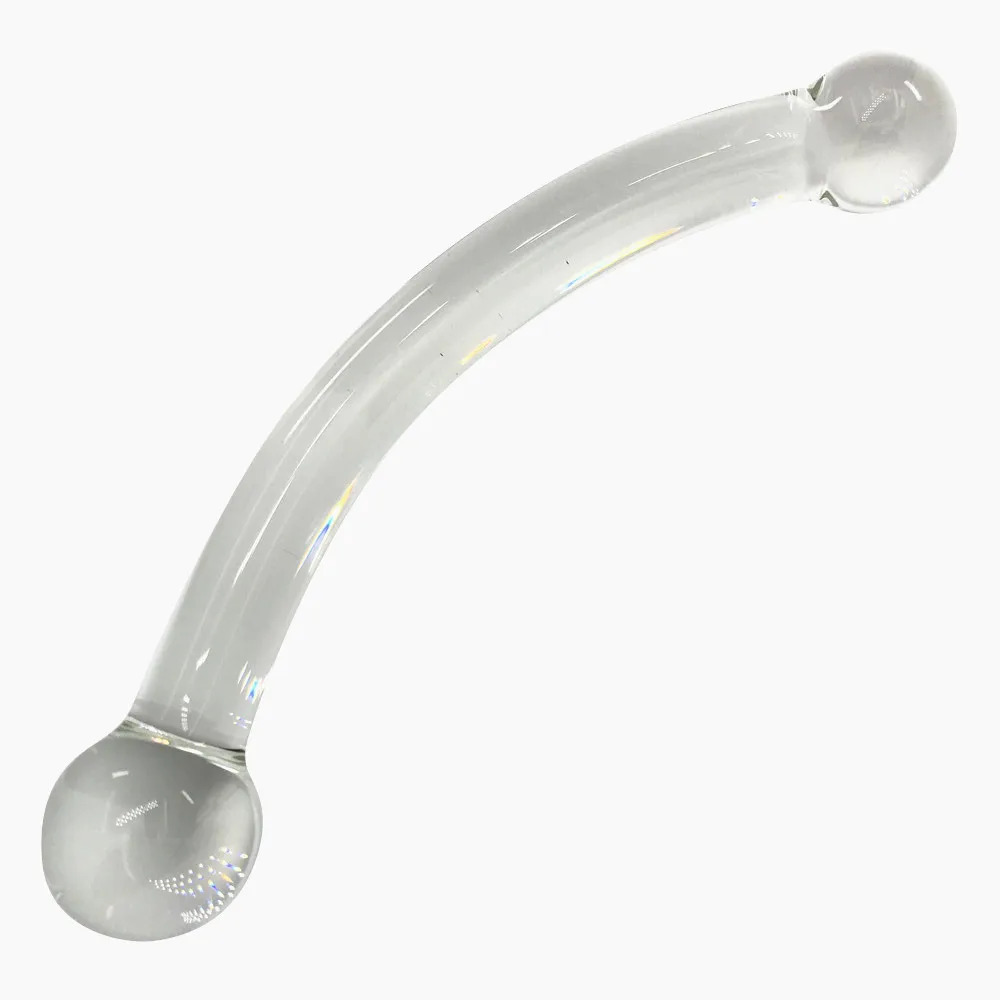 Glass Smooth Dildos Fake Penis Crystal Anal Beads Butt Plug Prostate Massager G Spot Female Masturbation Toys