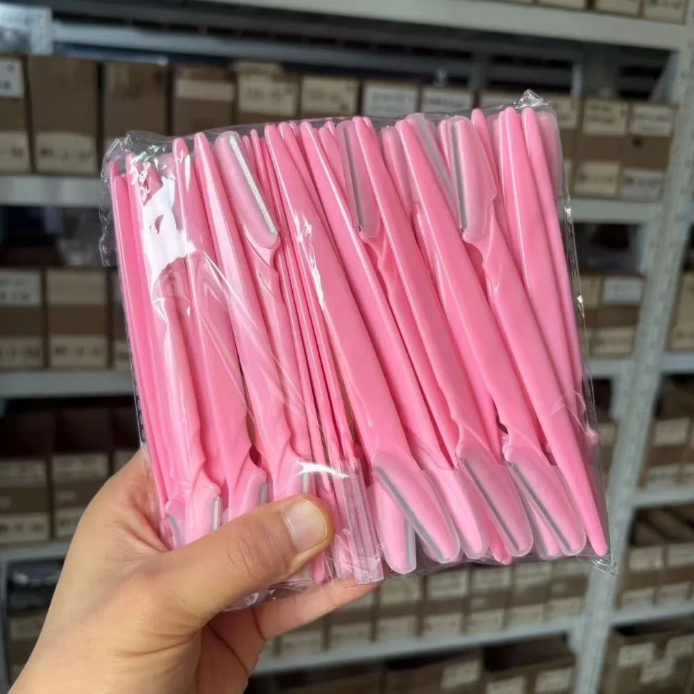 100 pz/borsa Rasoio Sopracciglia Coltelli Portatile Viso Rasoio di Rimozione Dei Capelli Eye Brow Rifilatura Che Modella Epilazione Capelli Lame di Rasoio