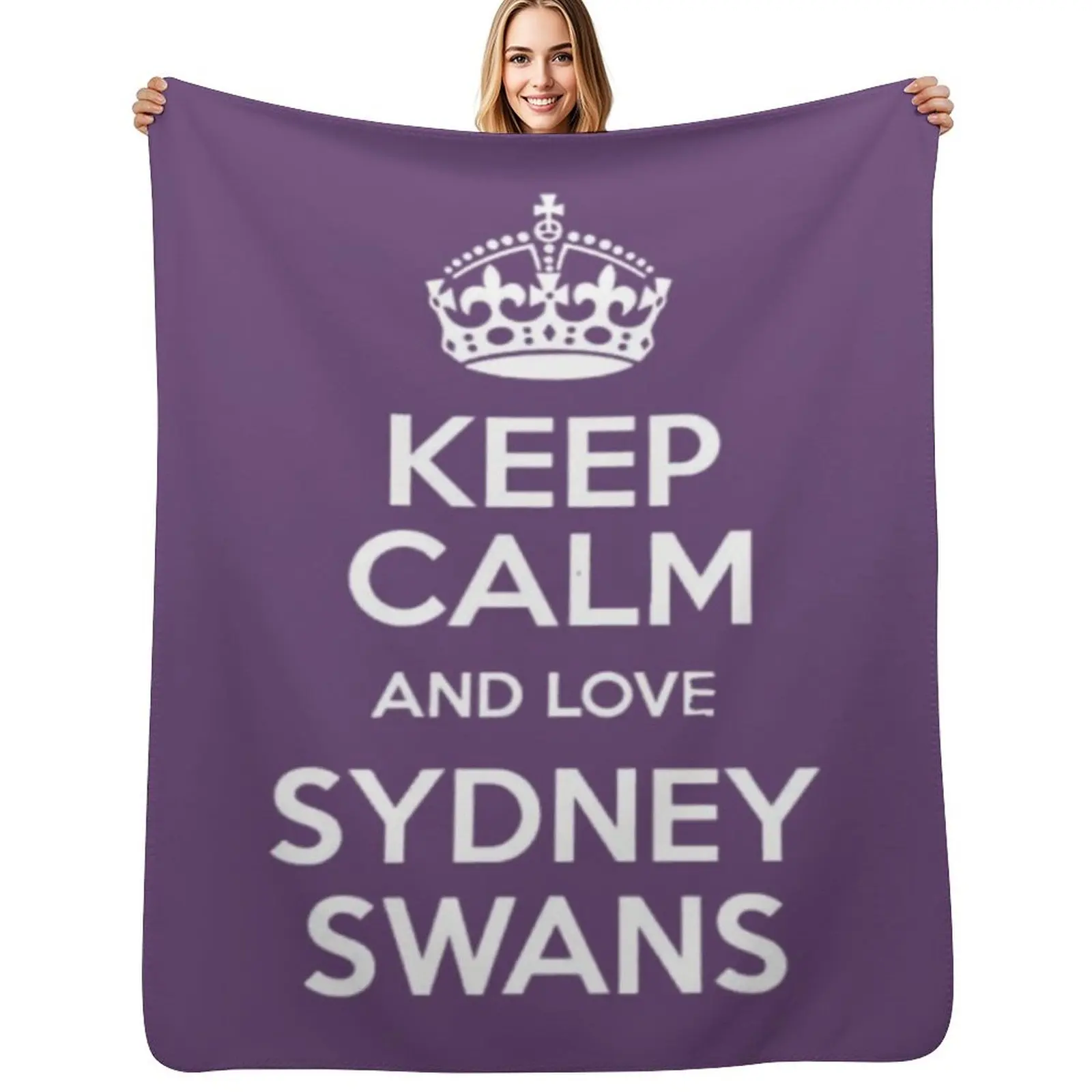 Sydney swans football club AFL Footy \t \t Throw Blanket Compact Warm Blanket for Car Road Trip