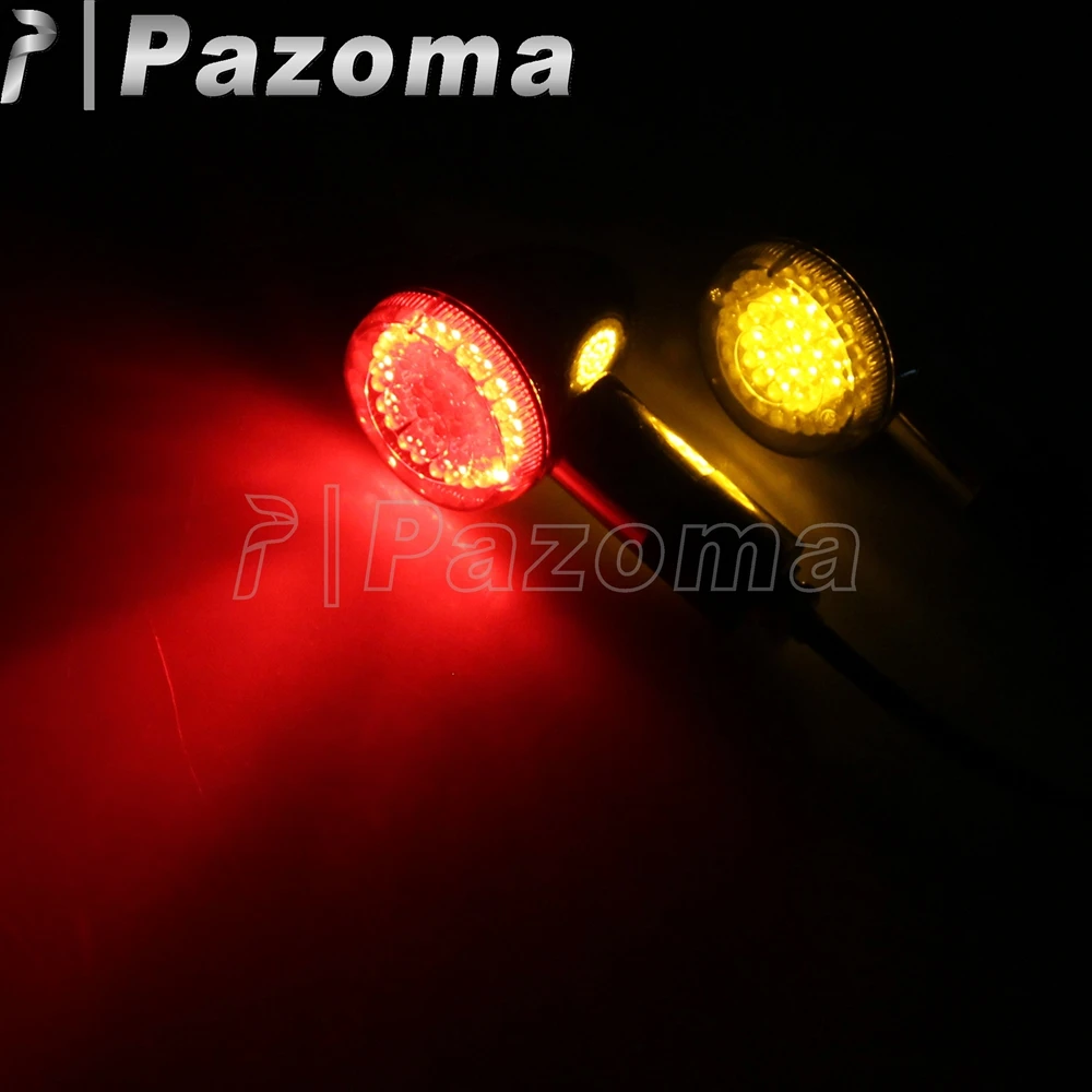 2pcs 3in1 Motorcycle LED Turn Signal Rear Indicator Blinker Ruuning Light Brake Stop Lamp For Suzuki Boulevard M109R VRZ1800 M90