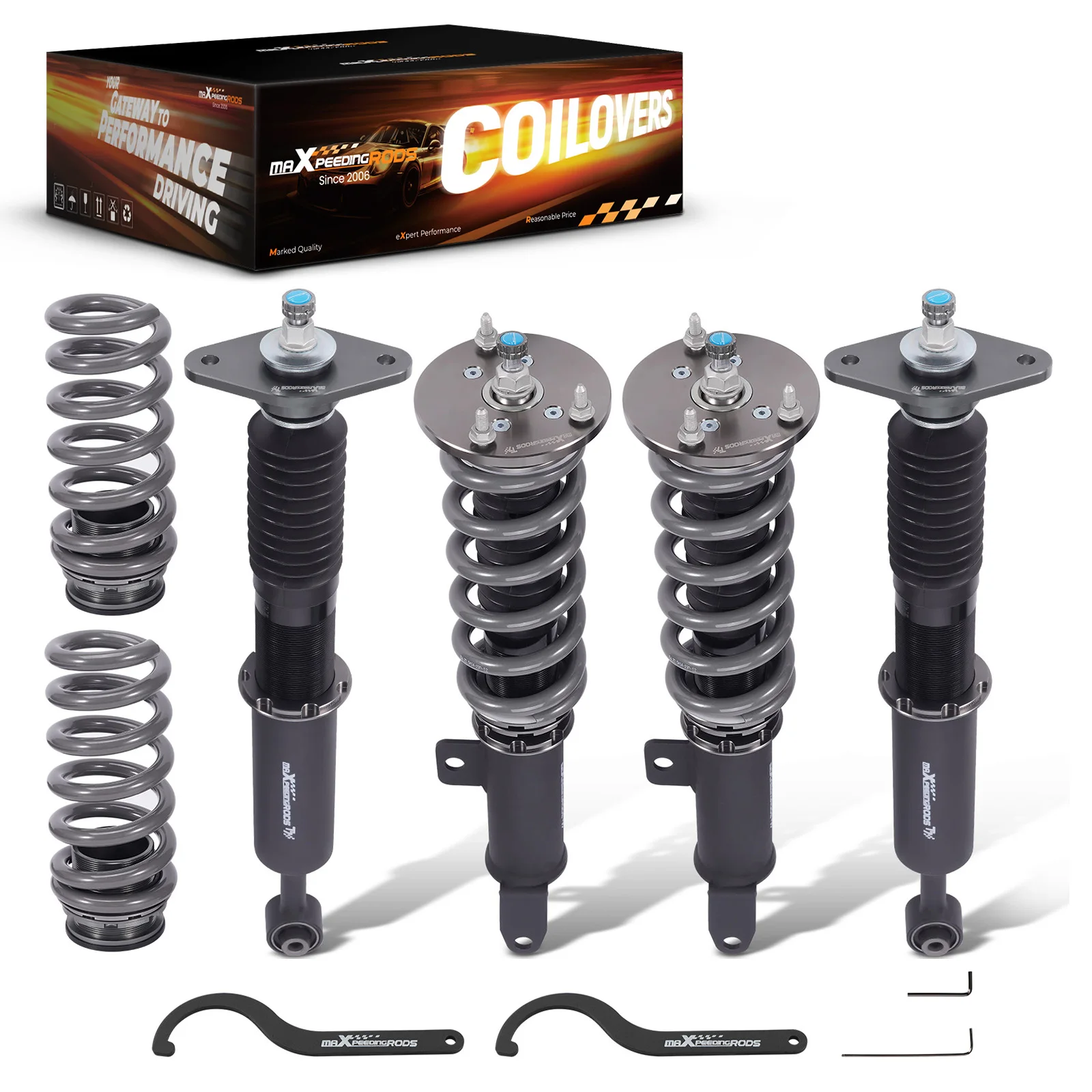 

24 Level Damper Coilovers Suspension Springs Kit For Dodge Charger RWD 2011-23