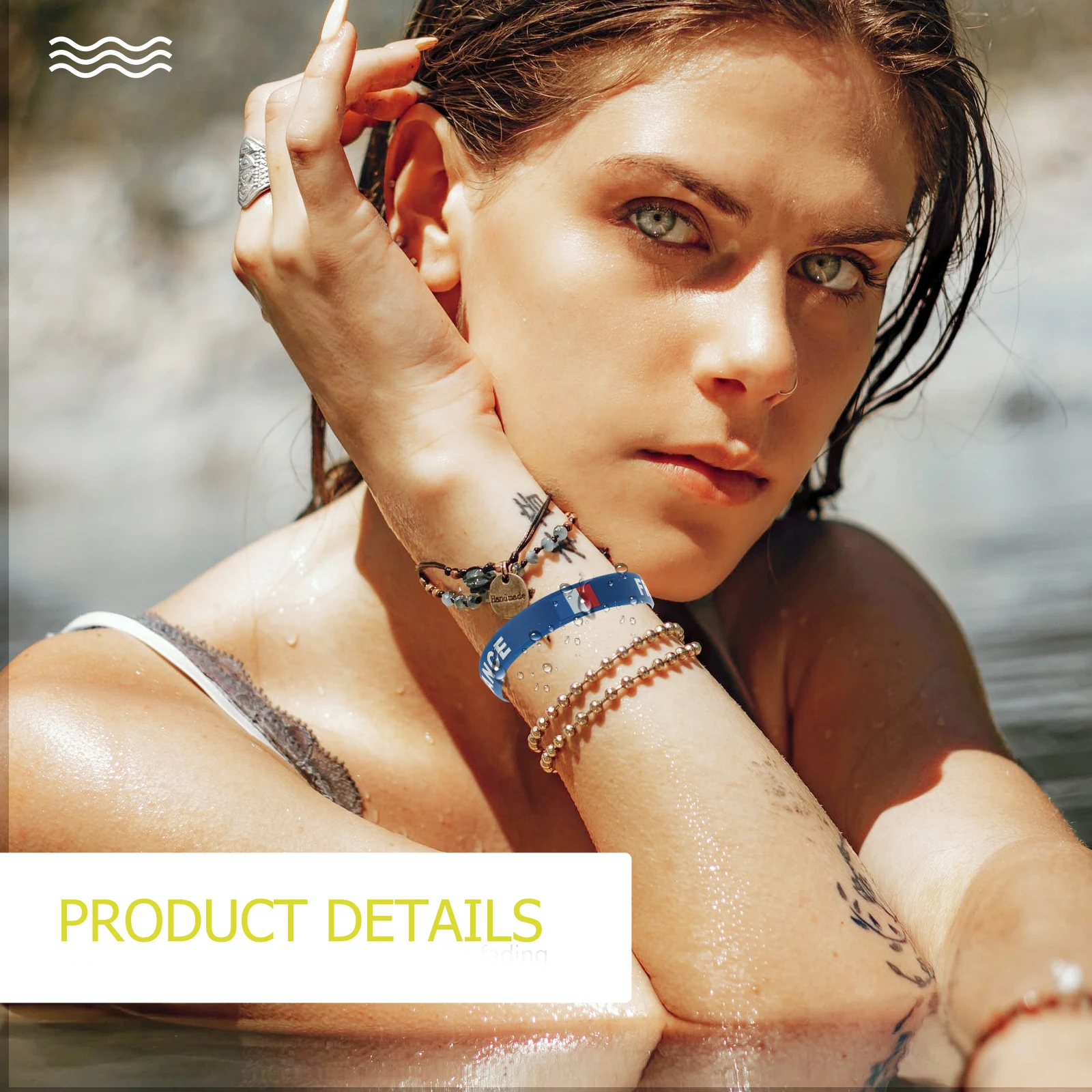 

6 Pcs Bracelet Wristbands Event Mexican Silicone Events Sports Country