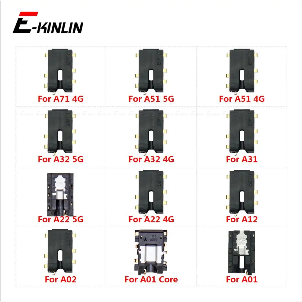 Ear Earphone Jack Audio Flex For Samsung Galaxy A01 Core A31 A51 A71 A02 A12 A22 A32 4G 5G Headphone Port Connector Repair Parts