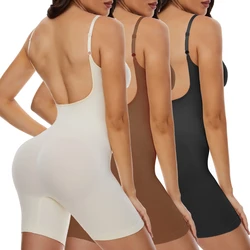 Düşük geri dikişsiz Bodysuit Shapewear kadınlar Mesh popo kaldırıcı pürüzsüz vücut şekillendirici Backless zayıflama kılıf düz göbek korse