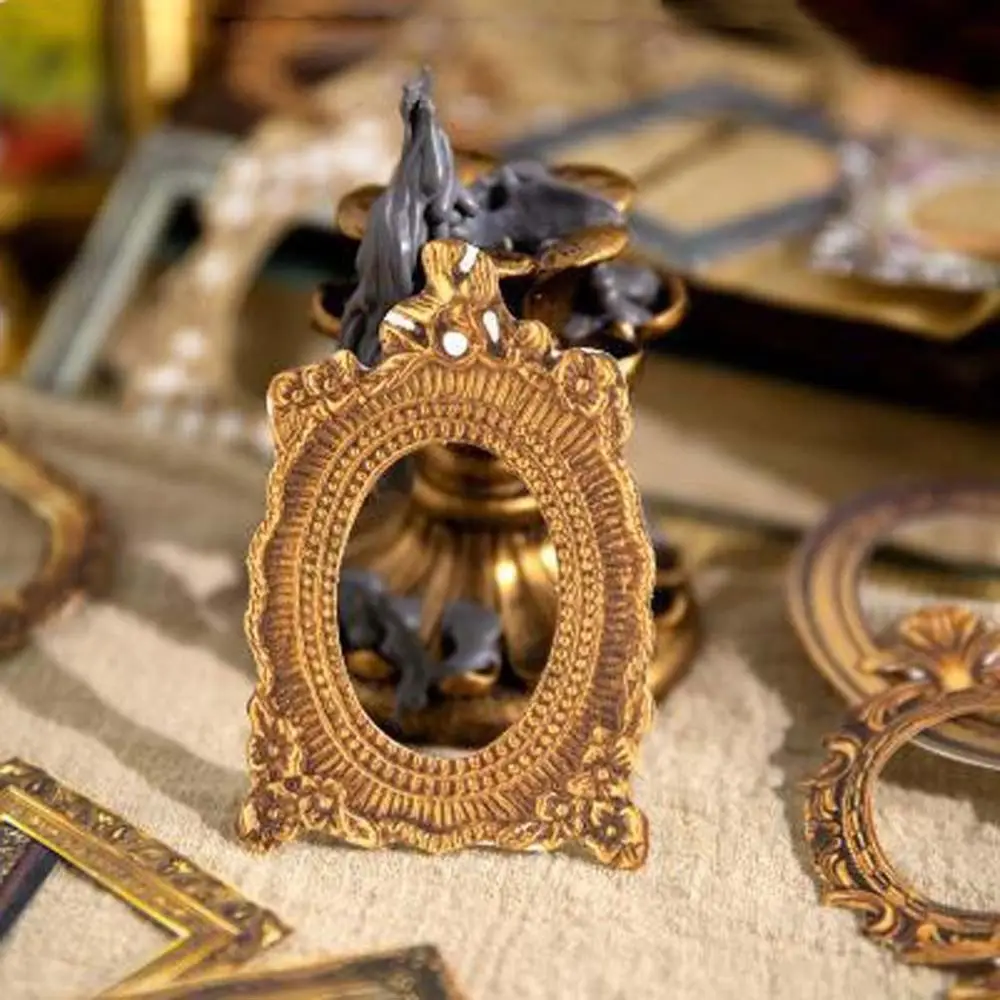 Flower Decorative Cards Retro Picture Frame Stickers Cutout Frame Decor Geometric Handcrafts DIY Tools DIY Photo Book