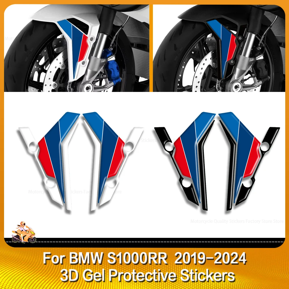 Paint protection decals For BMW S1000RR M1000RR Motorsport 2019 2020 2021 2022 2023 2024 3D Glued Protective Front Wing Sticker