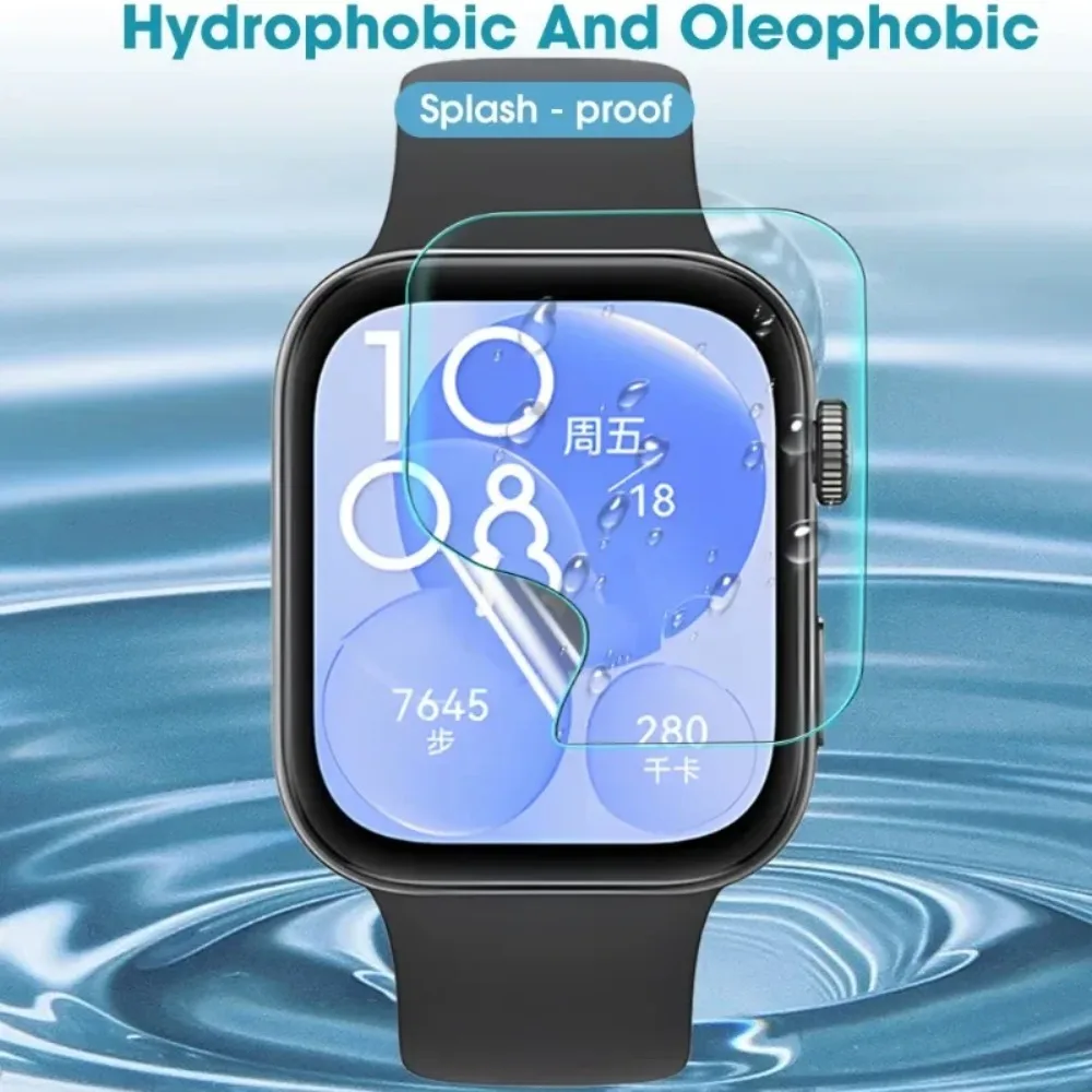 2Pcs TPU Protective Films Clear Full Coverage Screen Protector Anti-Scratch Accessories Clear Hydrogel Film for Watch Fit 3