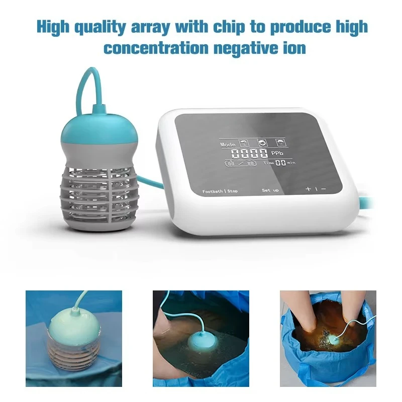 Foot Detox Machine, Foot Spa Ionic Cleanse, with Timing, Negative Ion Mode, Foot Bath Spa Health Therapy with Arrays