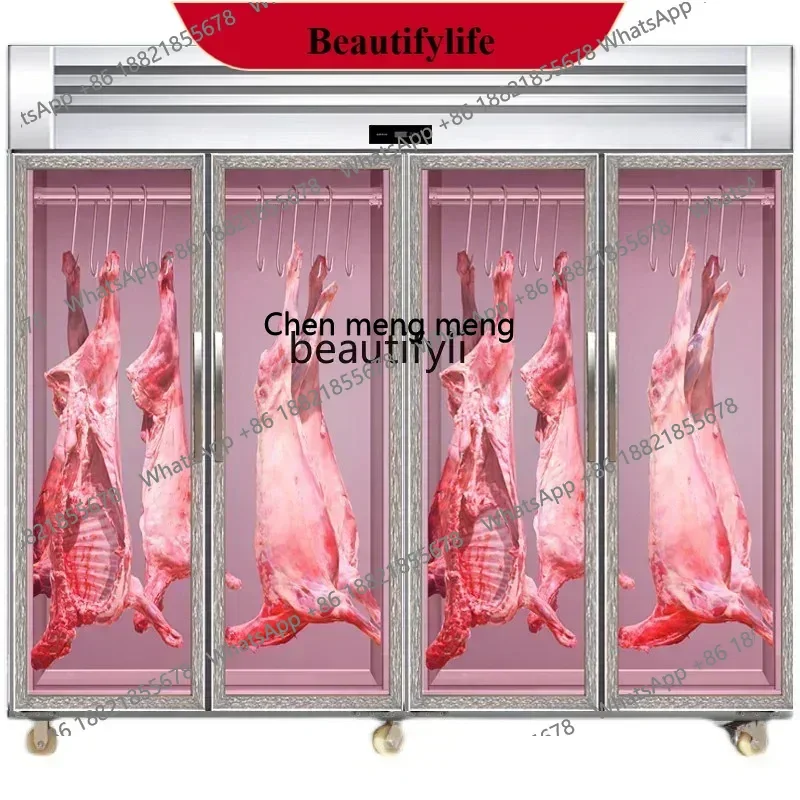 X  ss 8617  Commercial hanging meat fresh-keeping cabinet Vertical refrigerated freezer Beef and mutton acid discharge display c