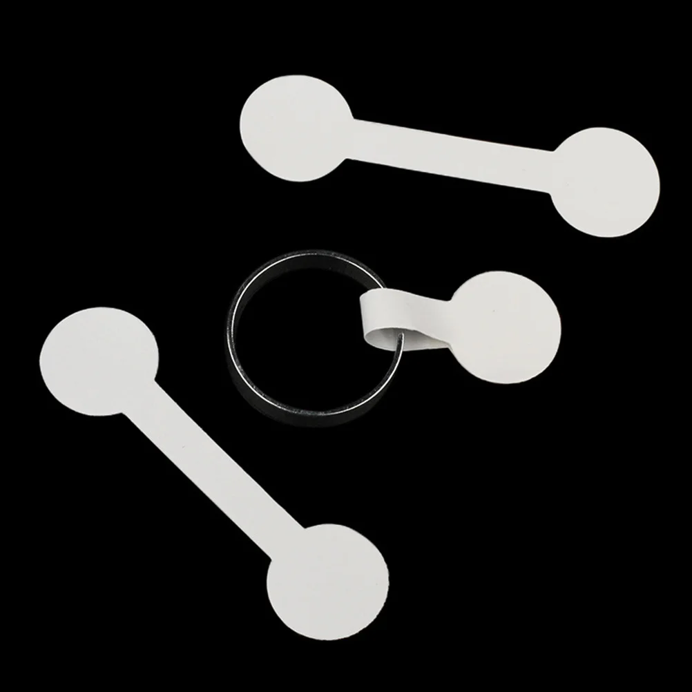 

300Pcs Adhesive Label Stickers Jewelry Price Tags Round Blank Hanging Tags for Rings Bracelets Necklaces Store Display