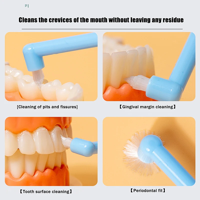 Super Deer 1PC Dental Orthodontic Toothbrush With Pointed Flat Head Professional Cleaning Brush Between Teeth Oral Hygiene Tool
