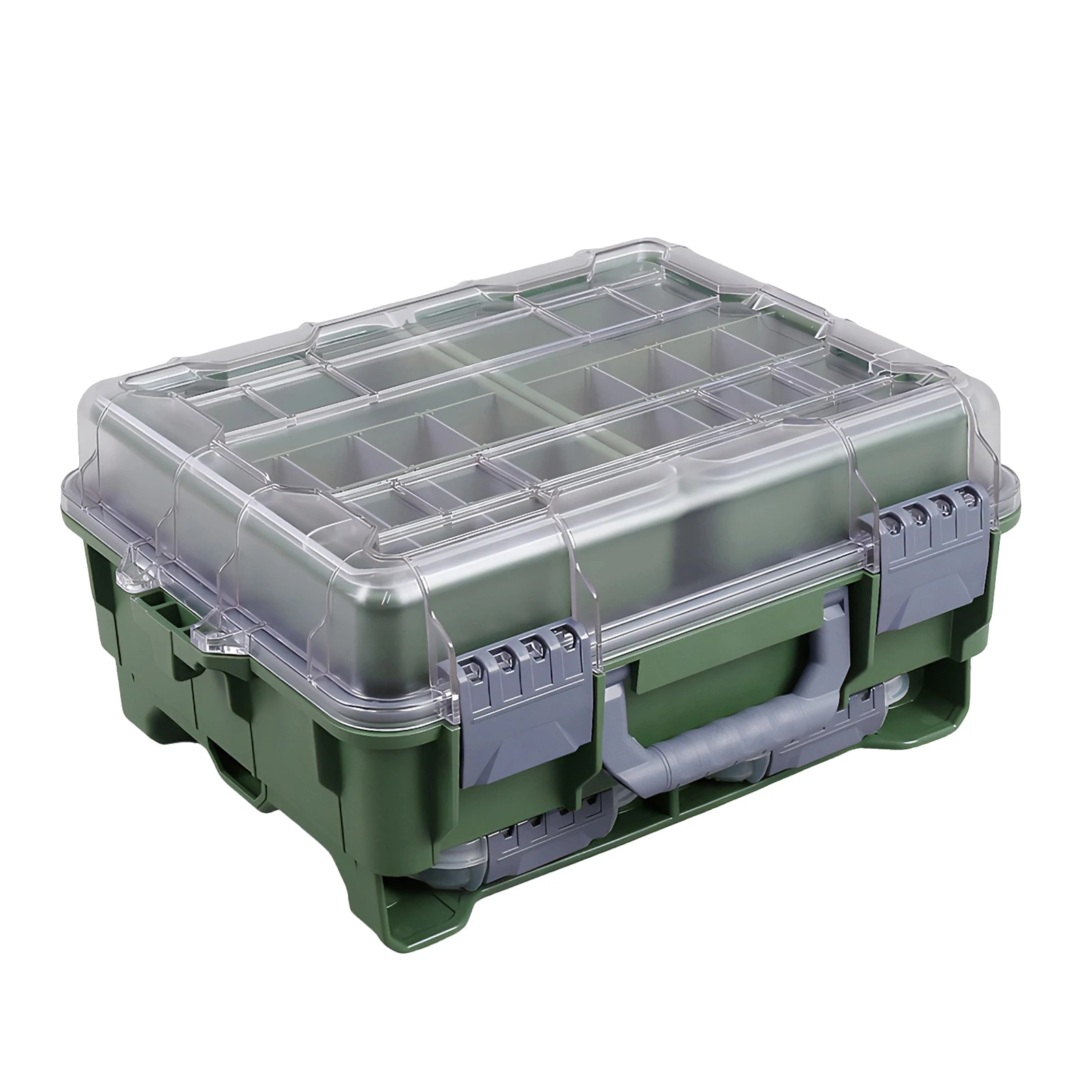 

Универсальный рыболовный ящик для снастей с выдвижным внутренним отделением для подарков рыболовам (зеленый)