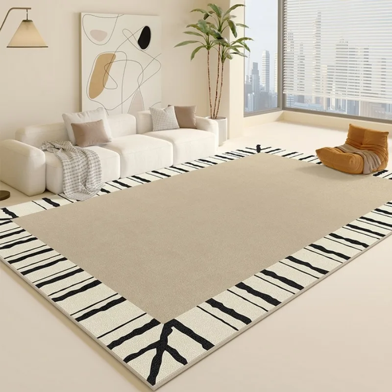 

2025 new autumn and winter living room carpet cream living room full bed bedroom bedside blanket line circle fleece carpet