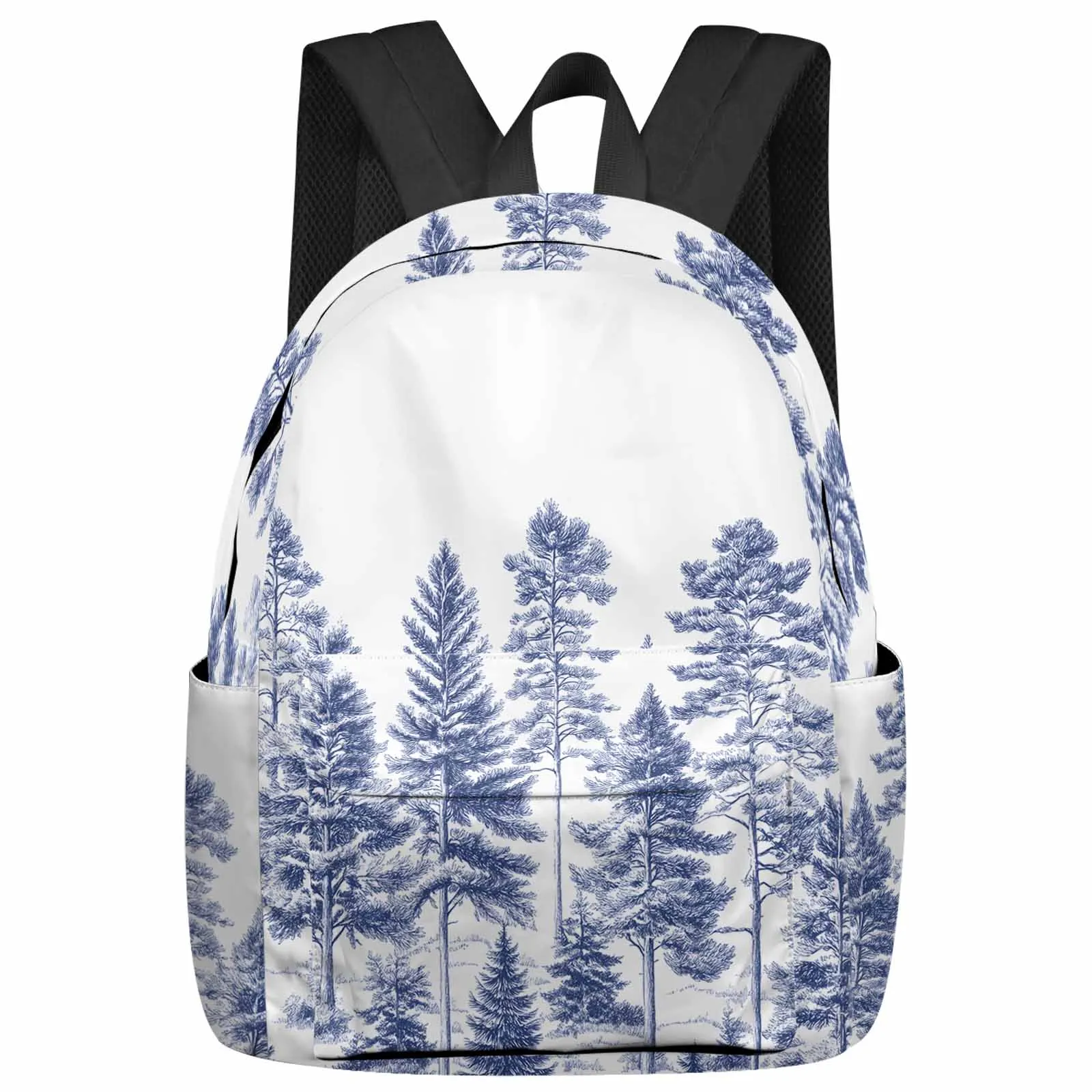 

Branches Pine Trees Hand-Painted Large Capacity Backpack Men Laptop Bags High School Teen College Girl Student Mochila