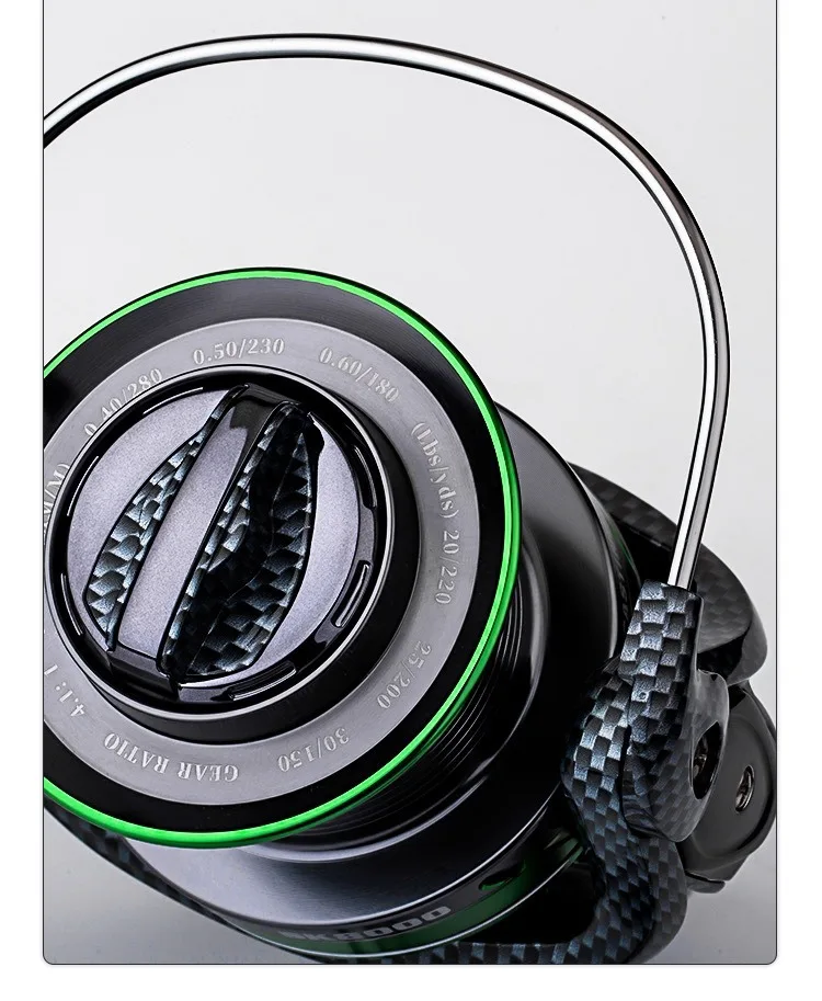 Okuma Brand, 40kg/77lb Max Bremskraft, 92% Vollmetall, Große Meeres-Spinnrolle, Langlebige Salzwasser-Surfcasting-Rolle, Korrosionsbeständig – Detail 12