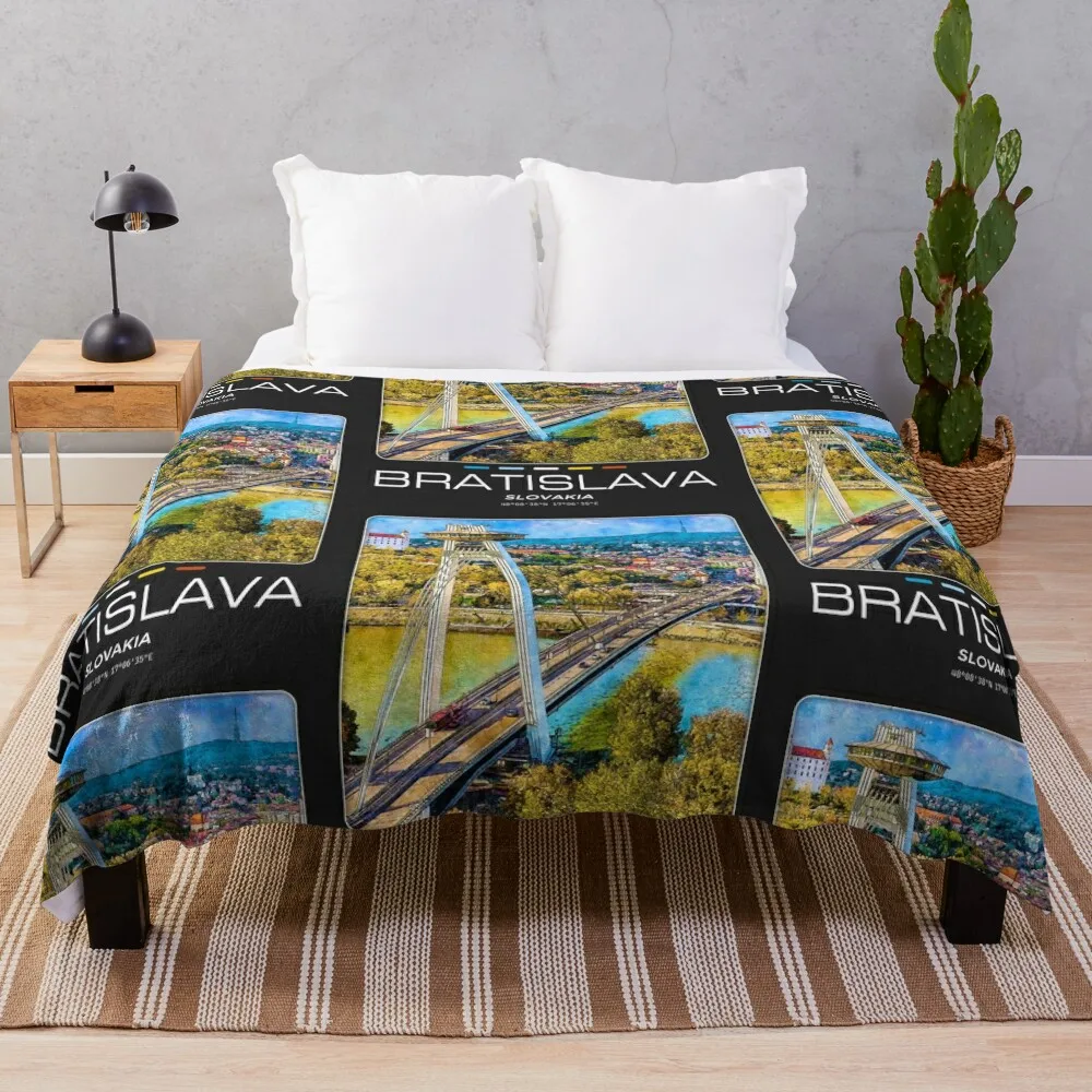 Bratislava City Throw Blanket Decorative Throw Baby Blankets