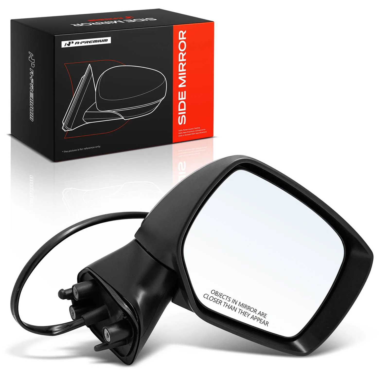 A-Premium Passenger Side Power Door Mirror for Subaru Forester 2013-2018 Manual Folding Heated Smooth Black