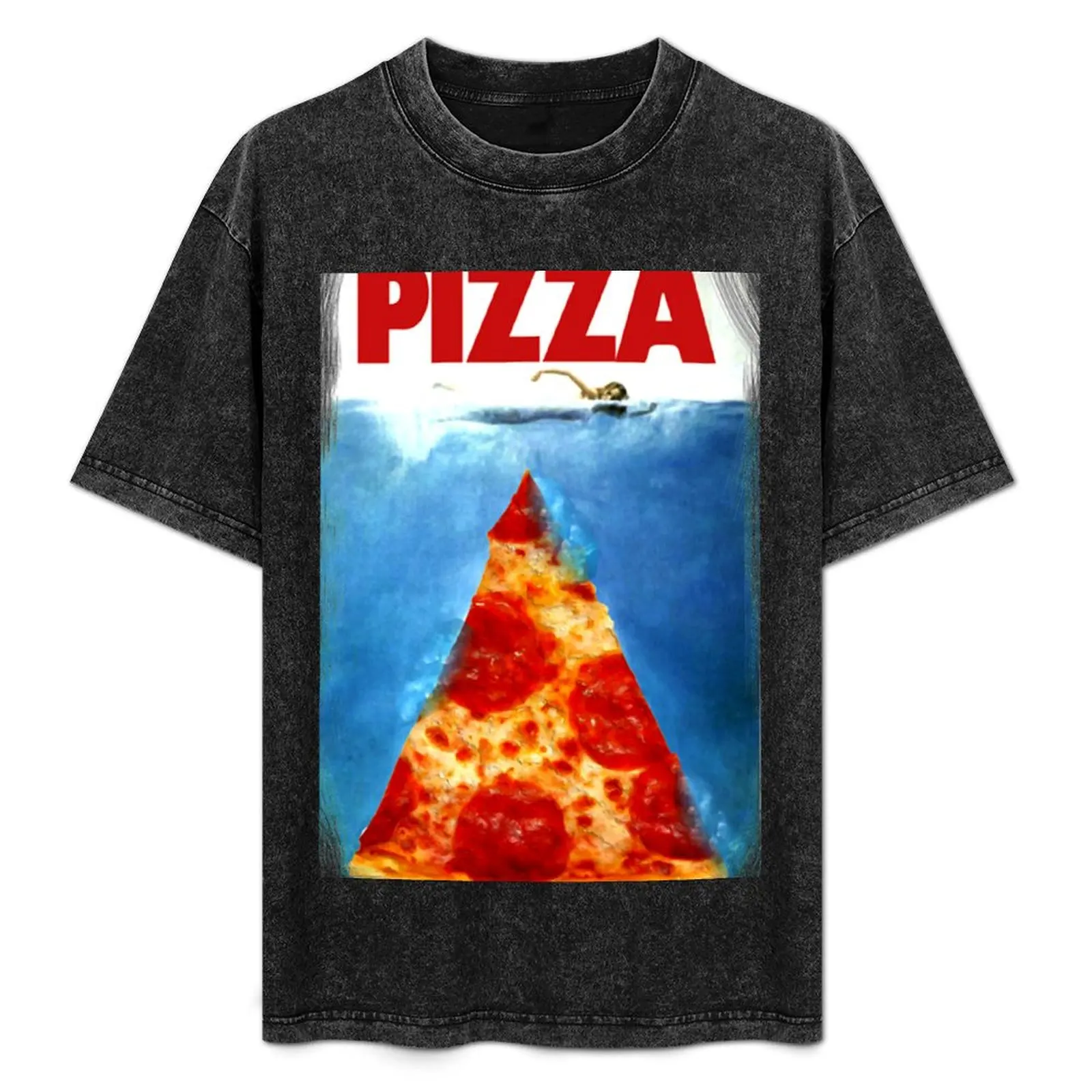 

Pizza Shark Jaws T-Shirt Summer Fashion Casual Tee Shirt
