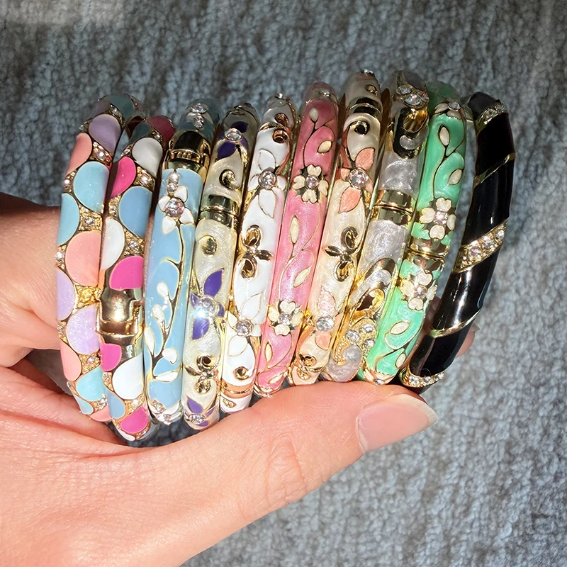 

Fashion Party Bracelet Colorful Epoxy Bohemia Design Gold Color Friendship Gifts Hot Sale 17CM Elegant Accessory for Women