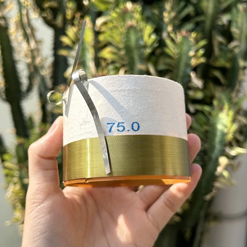 

1PC 75mm Imported Fiberglass Pure Aluminum Flat Wire Voice Coil Bass Speaker High-power 75Core