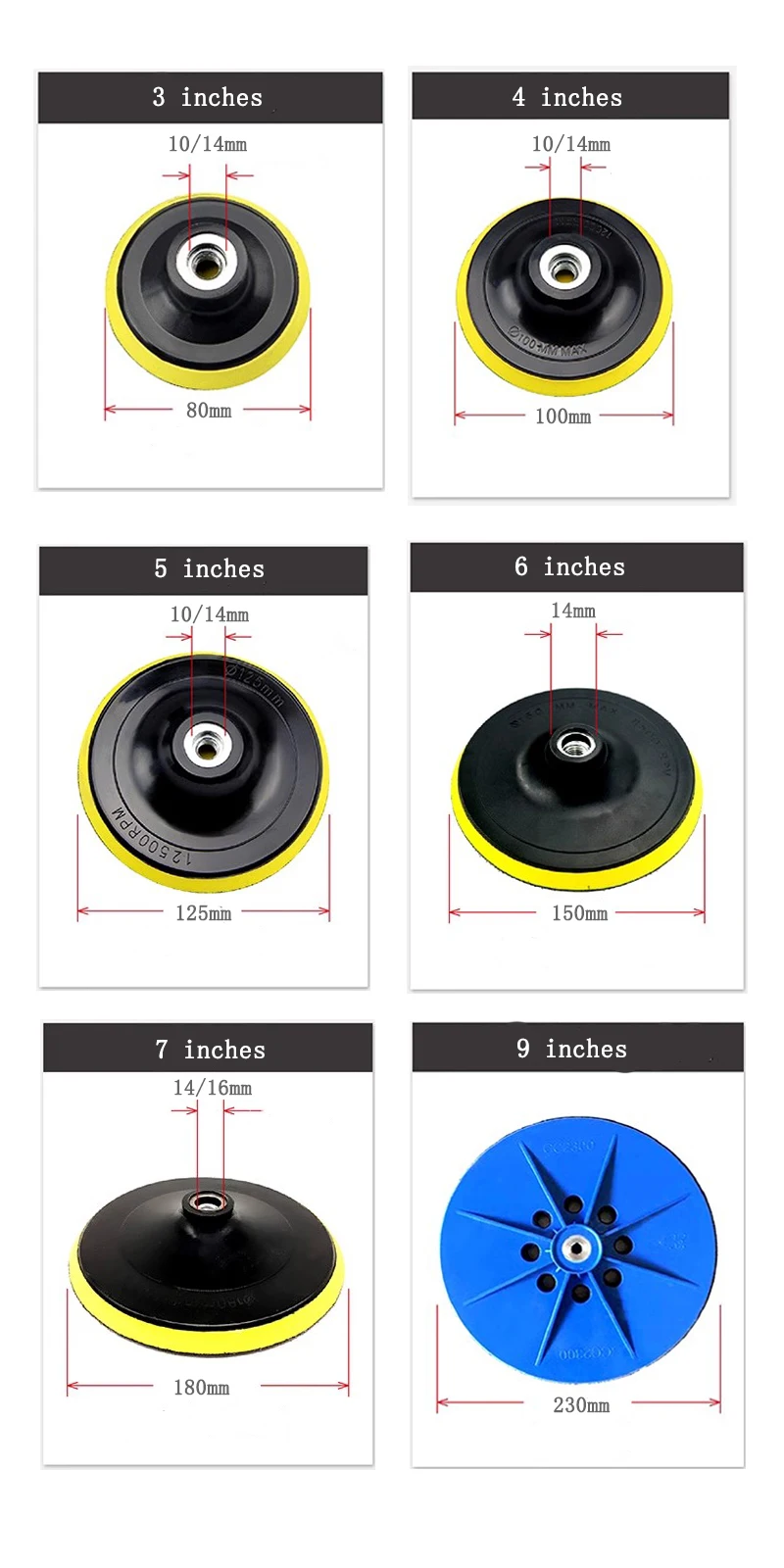 Polierscheiben-Werkzeuge 125mm Schleifpapier Schleifmittel für Auto Motorrad Metall Holz Bohrmaschine Schleif- und Polier-Set – Detail 7
