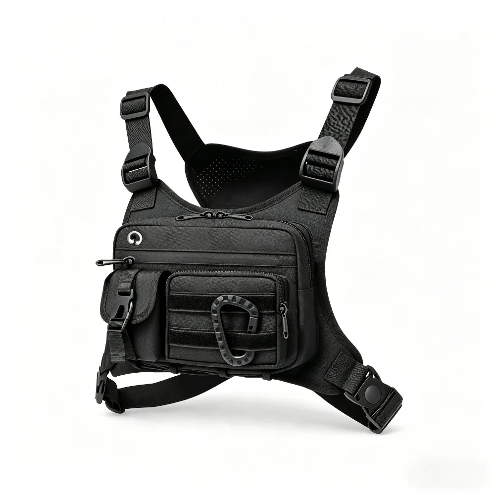 

Unisex Tactical Outdoor Chest Bag Rig Vest Multifunctional Sports Chest Pack for Running Cycling Fitness Workouts Daily Travel