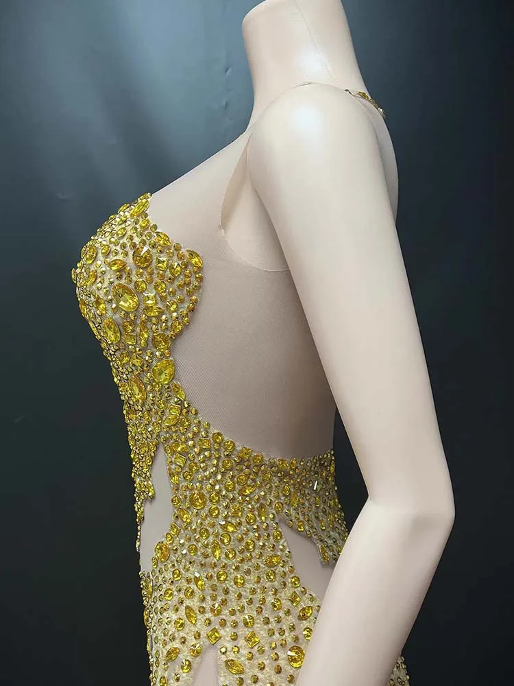 Wysokiej jakości elastyczna sukienka kamizelka z dżetami, nowa moda 2025, odzież damska na zamówienie.