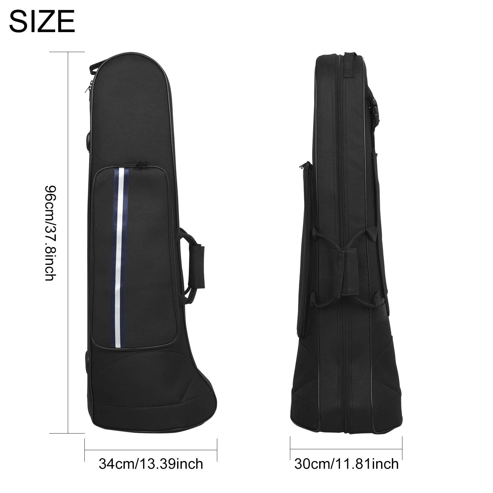 Alto Tenor Trombone Bag Universal Trombone Carry Bag Oxford Fabric Shockproof Trombone Carry Case for Wind Instrument Protection