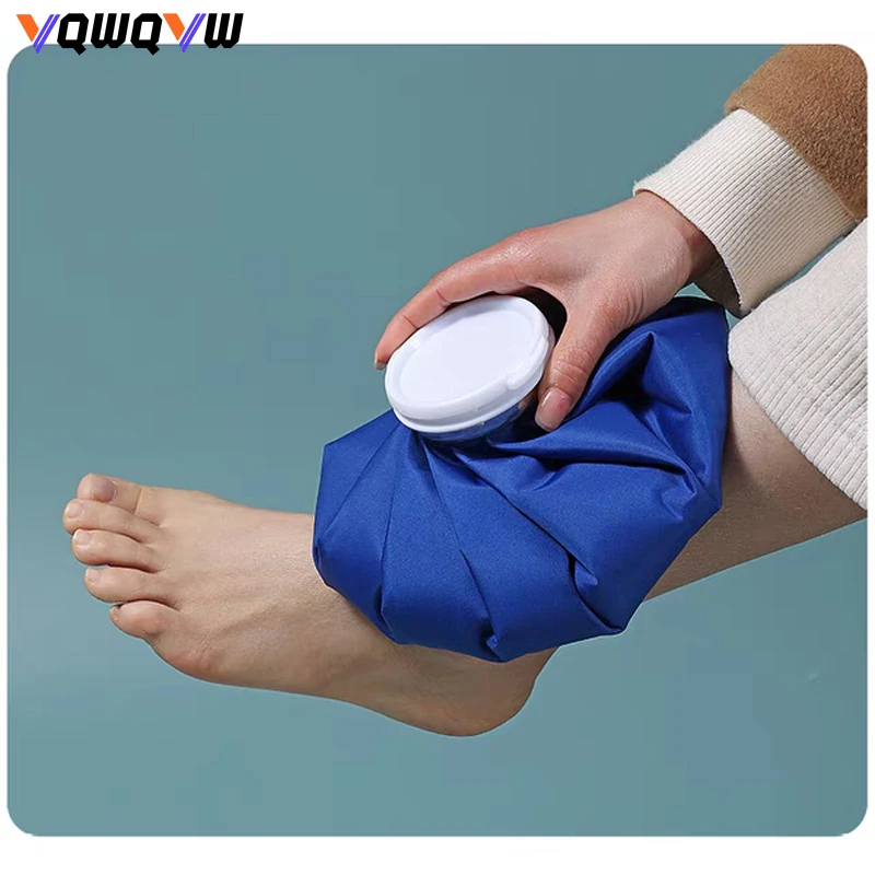 1Pcs Pure Blue Cloth Ice Bag, Ice Compress Bag,Therapy Bag, Sports Sprain Cooling Bag,Water Injection Ice Block,Hot and Cold Bag