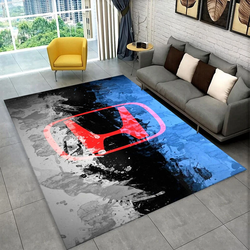 Vintage H-Honda Racing Car MOTO  Carpet Rug for Home Living Room Bedroom Sofa Doormat Decor,Area Rug Non-slip Floor Mat Gift