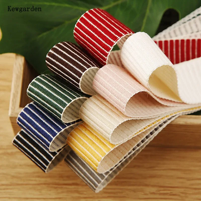 Kewgarden Stripe Grosgrain Ribbon 10 25 38 mm 1\