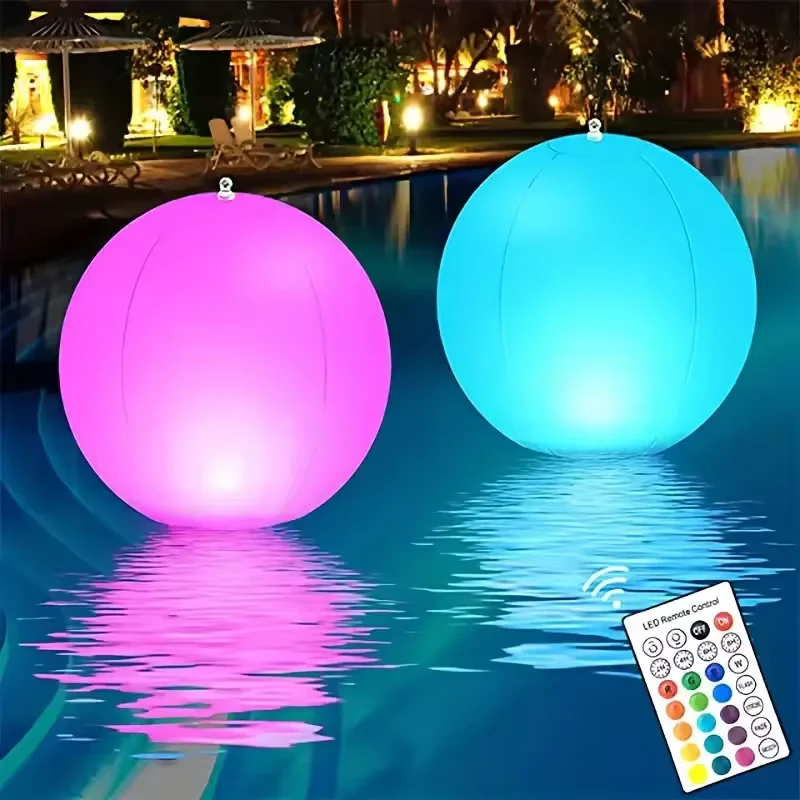 Outdoor Lighting Around Pool - 16 Renk Yüzen Havuz Işıkları 90
